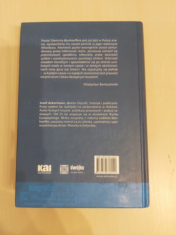 Dietrich Bonhoeffer: Wolność ma otwarte oczy. Josef Ackermann - obrazek 2