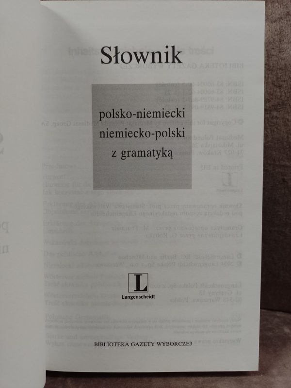 Słownik polsko-niemiecki, niemiecko-polski, tom 2, wyd. Langenscheidt 2004 - obrazek 2