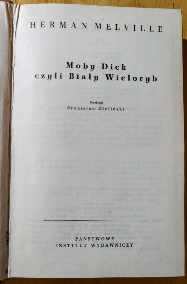 H. Melville. Moby Dick czyli Biały Wieloryb - obrazek 3