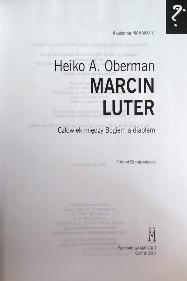 Marcin Luter. Heiko A. Oberman - obrazek 2